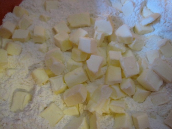 Butter in the dry ingredients.